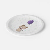 Schattigee Puppy Kids Verjaardagspapier Borden Papieren Bordje (Gekanteld)