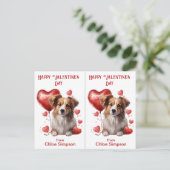 Schattigee Puppy Kind Valentijn Party Classroom Ka Briefkaart (Staand voorkant)