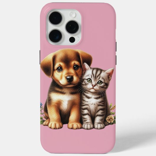 Schattigee puppy/kitten Case-Mate iPhone case (Achterkant)