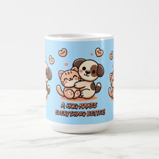 Schattigee Puppy & Kitten Knuffel Koffiemok