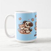 Schattigee Puppy & Kitten Knuffel Koffiemok (Links)