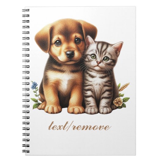 Schattigee puppy/kitten notitieboek (Voorkant)