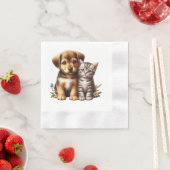 Schattigee puppy/kitten servet (Insitu)