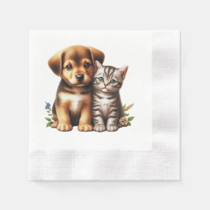 Schattigee puppy/kitten servet