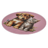 Schattigee puppy/kitten snijplank (Hoek)