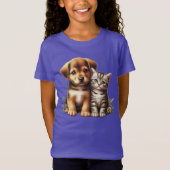 Schattigee puppy/kitten t-shirt (Voorkant)