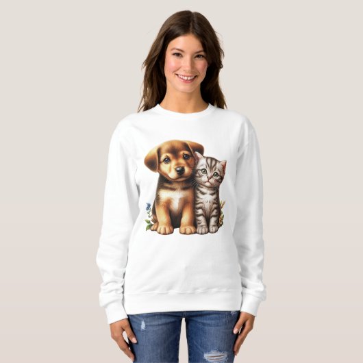 Schattigee puppy/kitten trui (Voorkant volledig)