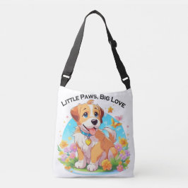 Schattigee puppy kleine poten grote liefde crossbody tas
