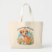 Schattigee puppy kleine poten grote liefde grote tote bag (Voorkant)