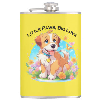 Schattigee puppy kleine poten grote liefde heupfles