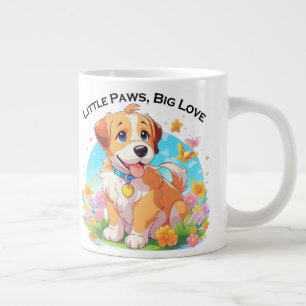 Schattigee puppy kleine poten grote liefde koffiekop