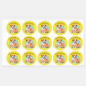 Schattigee puppy kleine poten grote liefde labels (Vel)