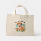 Schattigee puppy kleine poten grote liefde mini tote bag (Achterkant)