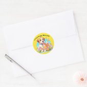 Schattigee puppy kleine poten grote liefde ronde sticker (Envelop)