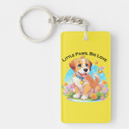Schattigee puppy kleine poten grote liefde sleutelhanger