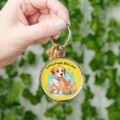 Schattigee puppy kleine poten grote liefde sleutelhanger (Hand)