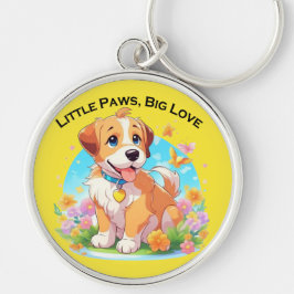Schattigee puppy kleine poten grote liefde sleutelhanger