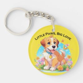 Schattigee puppy kleine poten grote liefde sleutelhanger