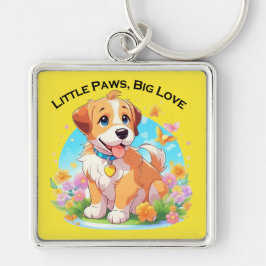 Schattigee puppy kleine poten grote liefde sleutelhanger