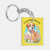Schattigee puppy kleine poten grote liefde sleutelhanger (Voorkant Links)