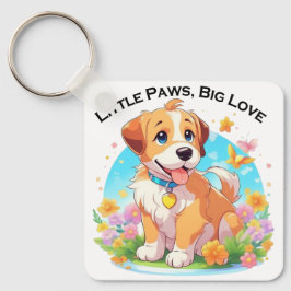 Schattigee puppy kleine poten grote liefde sleutelhanger