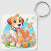 Schattigee puppy kleine poten grote liefde sleutelhanger (Achterkant)