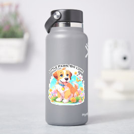 Schattigee puppy kleine poten grote liefde sticker