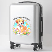 Schattigee puppy kleine poten grote liefde sticker (Koffer)