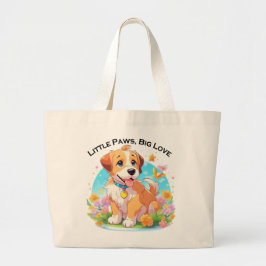 Schattigee puppy kleine poten grote liefde tote bag