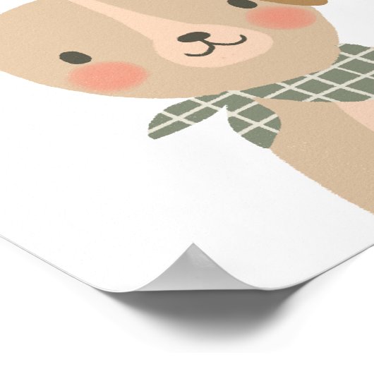 Schattigee puppy laat Kinder spelen Poster (Hoek)