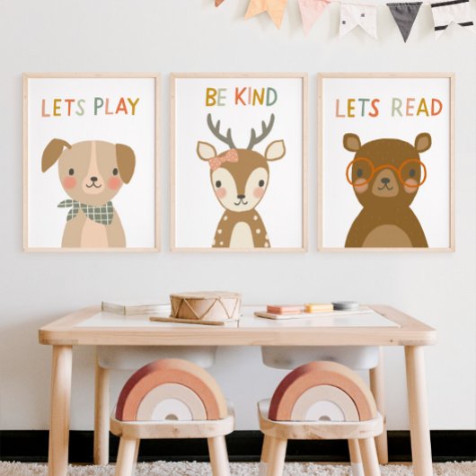 Schattigee puppy laat Kinder spelen Poster