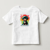Schattigee Puppy liefde Aangepaste naam Kinder Shirts (Voorkant)