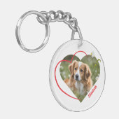Schattigee puppy liefde acryl Sleutelhanger (Voorkant Links)