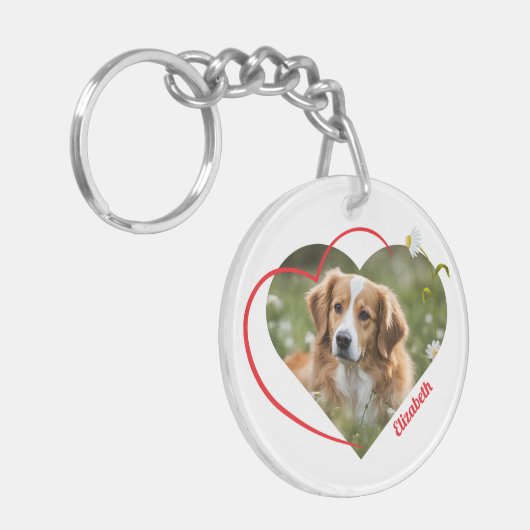 Schattigee puppy liefde acryl Sleutelhanger (Voorkant Links)