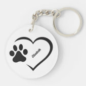 Schattigee puppy liefde acryl Sleutelhanger (Achterkant)