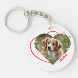 Schattigee puppy liefde acryl Sleutelhanger