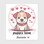 Schattigee Puppy Liefde Waterdicht Sticker (Vel)