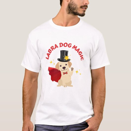 Schattigee Puppy Magician Art T-shirt (Voorkant)