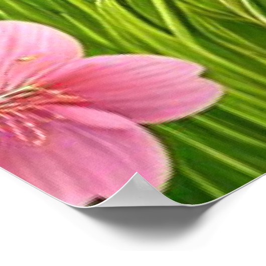 Schattigee puppy met bloemen en vlinders poster (Hoek)