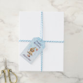 Schattigee puppy met feest Pet verjaardag Cadeaulabel (Met Touw)