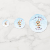 Schattigee puppy met feest Pet verjaardag Confetti (Voorkanten)