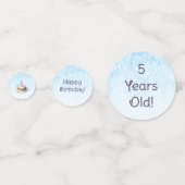 Schattigee puppy met feest Pet verjaardag Confetti (Achterkanten)