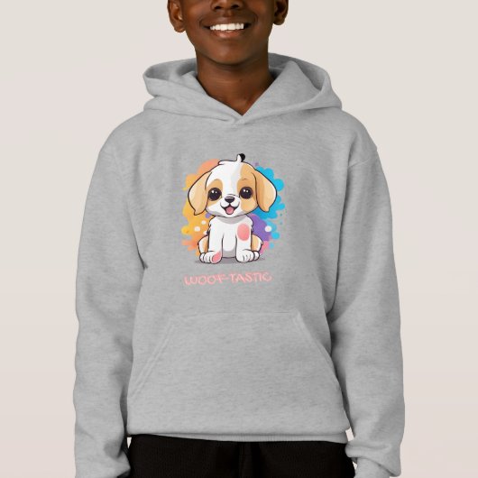Schattigee puppy met kleurrijke vlekken (Voorkant)