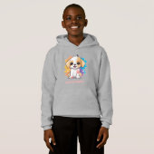 Schattigee puppy met kleurrijke vlekken (Voorkant volledig)