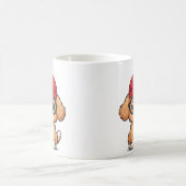 Schattigee puppy met rood Pet en een bril | striph Koffiemok (Center)