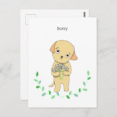 Schattigee Puppy Oopsie Daisies Dog Sorry Briefkaart (Voorkant / Achterkant)