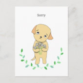 Schattigee Puppy Oopsie Daisies Dog Sorry Briefkaart (Voorkant)