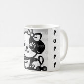 SCHATTIGEE PUPPY OP 🍺 MOK EN DECORATIEVE LETTERTY (Voorkant rechts)