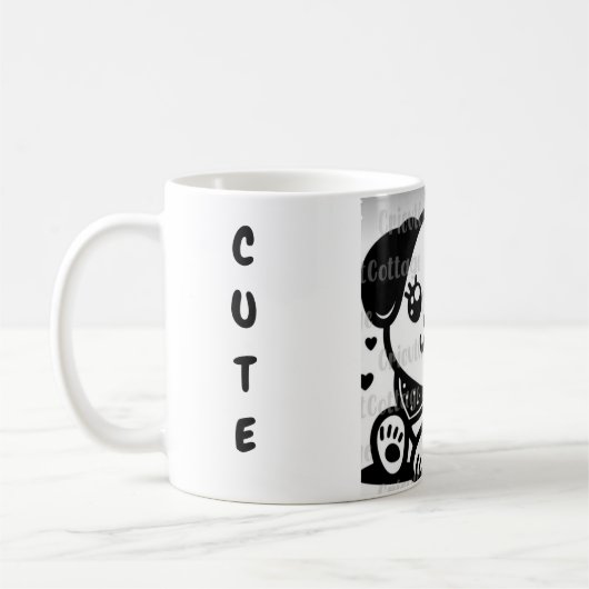 SCHATTIGEE PUPPY OP 🍺 MOK EN DECORATIEVE LETTERTY (Links)