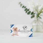 Schattigee puppy | Pet Groomers Logo Visitekaartje (Staand voorkant)